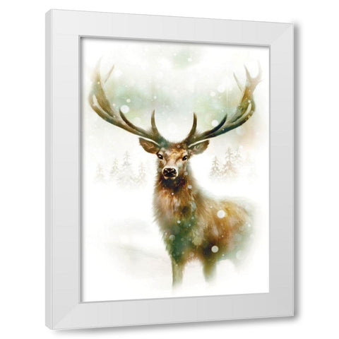 Enchanted Winter White Modern Wood Framed Art Print by P.S. Art
