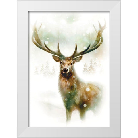 Enchanted Winter White Modern Wood Framed Art Print by P.S. Art