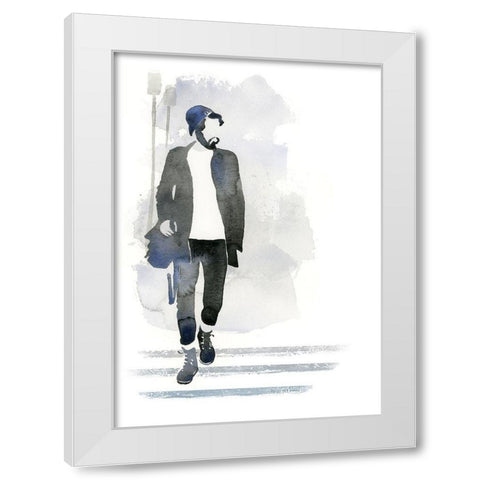 Cool Guy II White Modern Wood Framed Art Print by P.S. Art