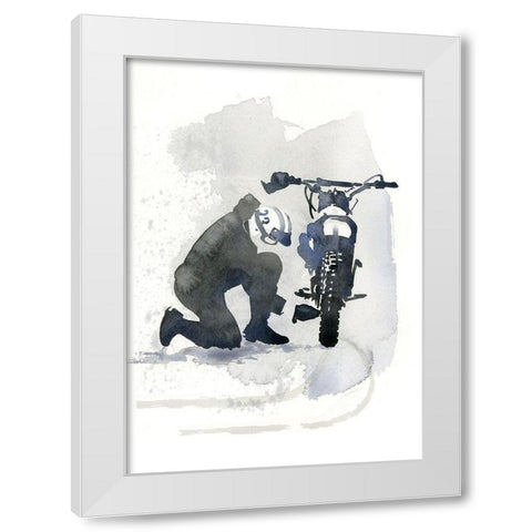 Cool Guy III White Modern Wood Framed Art Print by P.S. Art