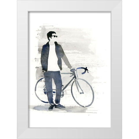 Cool Guy IV White Modern Wood Framed Art Print by P.S. Art