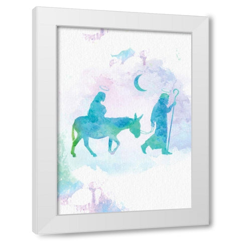 Night Before White Modern Wood Framed Art Print by P.S. Art