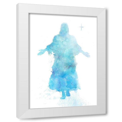 He Returns White Modern Wood Framed Art Print by P.S. Art