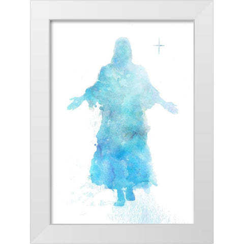 He Returns White Modern Wood Framed Art Print by P.S. Art