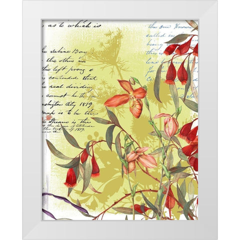 Floral Collage I White Modern Wood Framed Art Print by P.S. Art