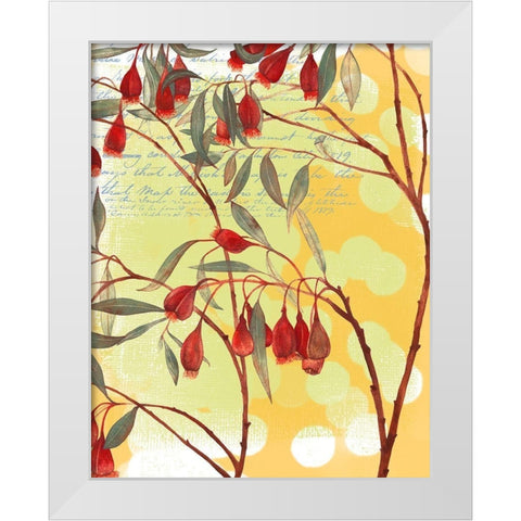 Floral Collage II White Modern Wood Framed Art Print by P.S. Art