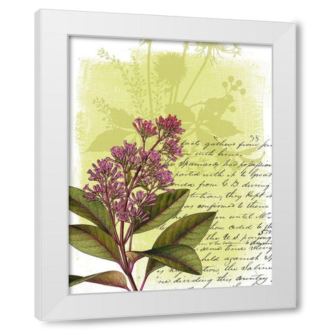 Floral Collage V White Modern Wood Framed Art Print by P.S. Art