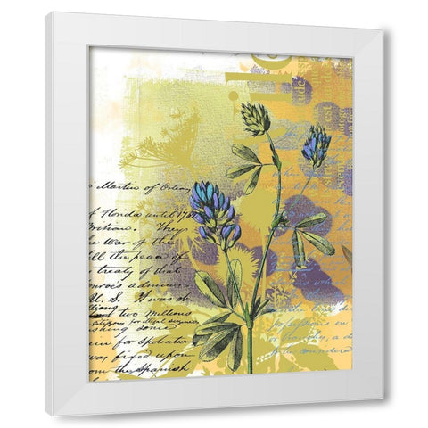 Floral Collage VI White Modern Wood Framed Art Print by P.S. Art