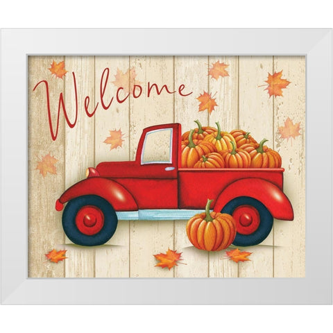 Welcome Haul White Modern Wood Framed Art Print by P.S. Art