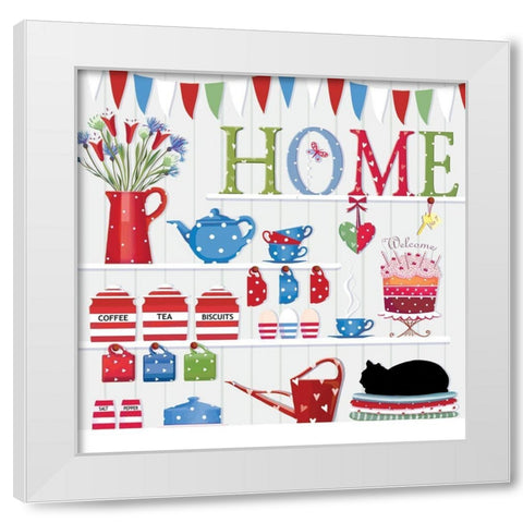 Home White Modern Wood Framed Art Print by P.S. Art