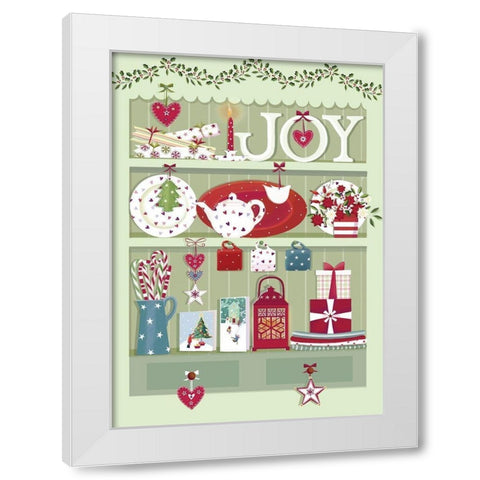 Joy   White Modern Wood Framed Art Print by P.S. Art