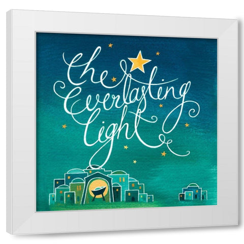 Everlasting Light White Modern Wood Framed Art Print by P.S. Art