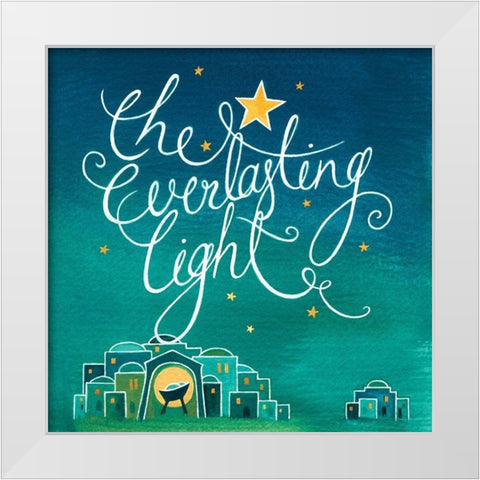 Everlasting Light White Modern Wood Framed Art Print by P.S. Art