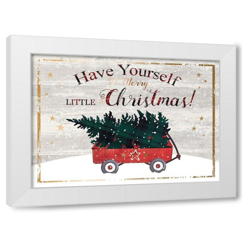 Have Yourself White Modern Wood Framed Art Print by P.S. Art