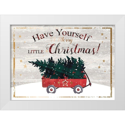 Have Yourself White Modern Wood Framed Art Print by P.S. Art