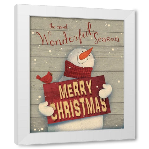 Most Wonderful Time White Modern Wood Framed Art Print by P.S. Art