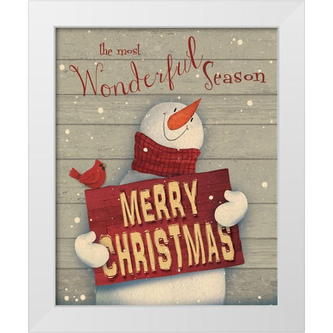 Most Wonderful Time White Modern Wood Framed Art Print by P.S. Art