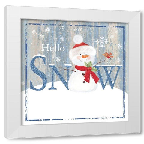 Hello Snow White Modern Wood Framed Art Print by P.S. Art