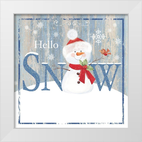 Hello Snow White Modern Wood Framed Art Print by P.S. Art