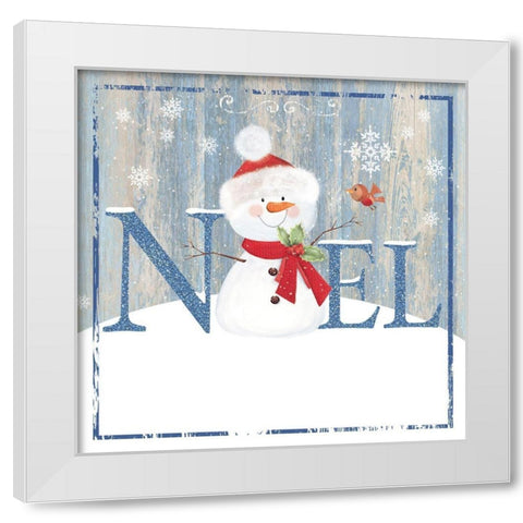 Noel White Modern Wood Framed Art Print by P.S. Art