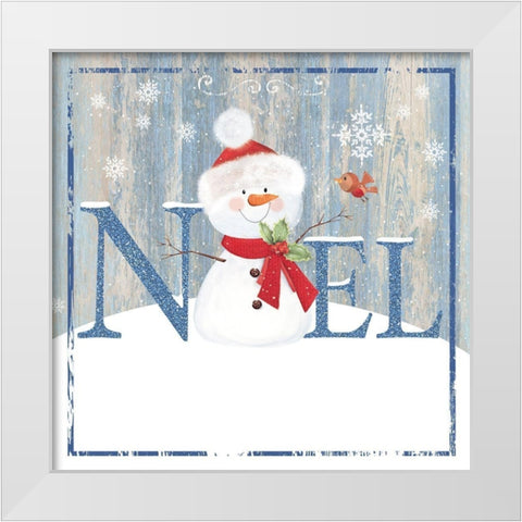 Noel White Modern Wood Framed Art Print by P.S. Art