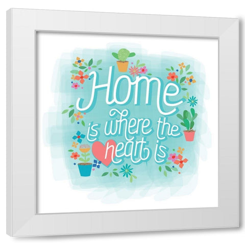 Home White Modern Wood Framed Art Print by P.S. Art