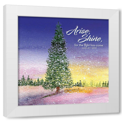 Arise and Shine White Modern Wood Framed Art Print by P.S. Art
