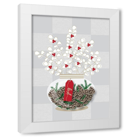 Joy White Modern Wood Framed Art Print by P.S. Art