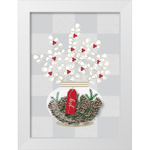 Joy White Modern Wood Framed Art Print by P.S. Art