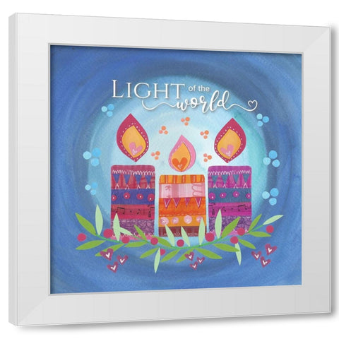 Light of the World White Modern Wood Framed Art Print by P.S. Art
