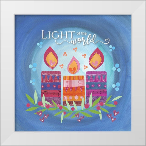 Light of the World White Modern Wood Framed Art Print by P.S. Art