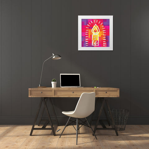 Light of Life White Modern Wood Framed Art Print by P.S. Art