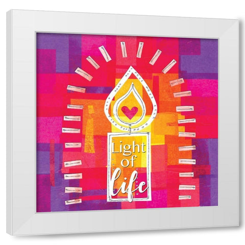 Light of Life White Modern Wood Framed Art Print by P.S. Art