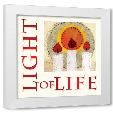 Light of Life White Modern Wood Framed Art Print by P.S. Art