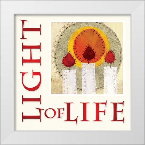 Light of Life White Modern Wood Framed Art Print by P.S. Art