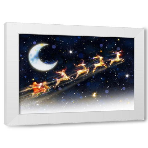 Up and Away White Modern Wood Framed Art Print by P.S. Art