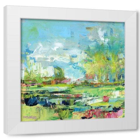 Summer Coast White Modern Wood Framed Art Print by Pamela J. Wingard