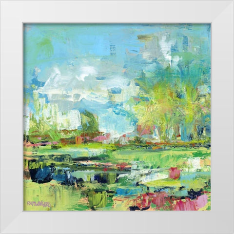 Summer Coast White Modern Wood Framed Art Print by Pamela J. Wingard