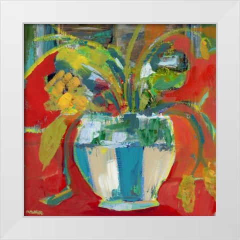 Abstract Floral II White Modern Wood Framed Art Print by Pamela J. Wingard