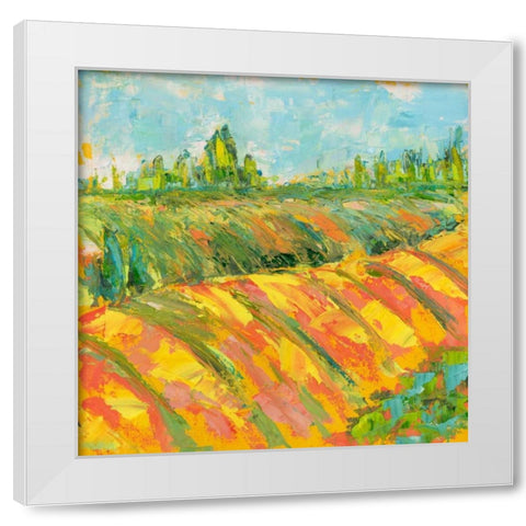 Cheerful Wine Country White Modern Wood Framed Art Print by Pamela J. Wingard