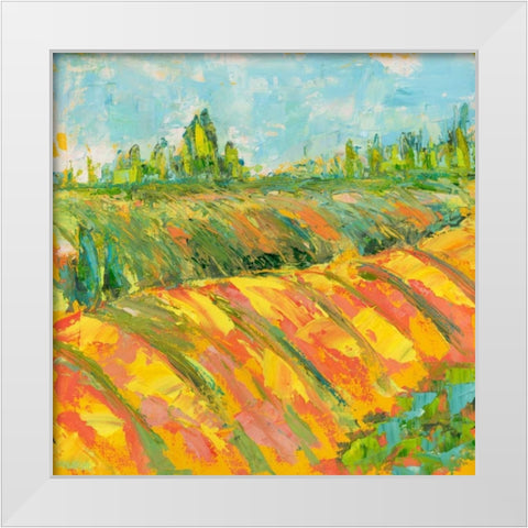 Cheerful Wine Country White Modern Wood Framed Art Print by Pamela J. Wingard