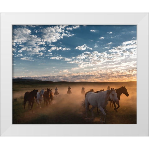 Ghost Riders White Modern Wood Framed Art Print by PBurchettPhoto
