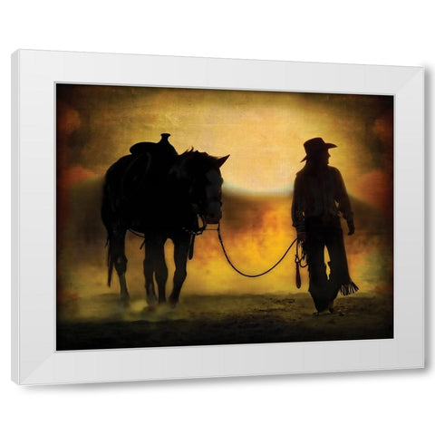 AZ Cowgirl White Modern Wood Framed Art Print by PBurchettPhoto