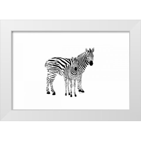Me and My Mom White Modern Wood Framed Art Print by Murdock, Ramona