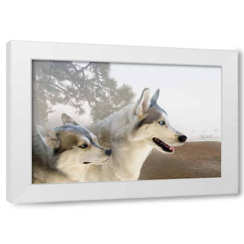 Ready for the Chase White Modern Wood Framed Art Print by Murdock, Ramona