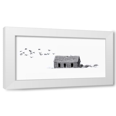Lonesome but Peaceful White Modern Wood Framed Art Print by Murdock, Ramona