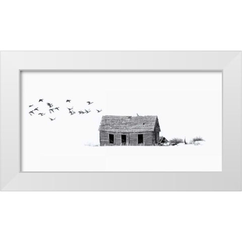 Lonesome but Peaceful White Modern Wood Framed Art Print by Murdock, Ramona