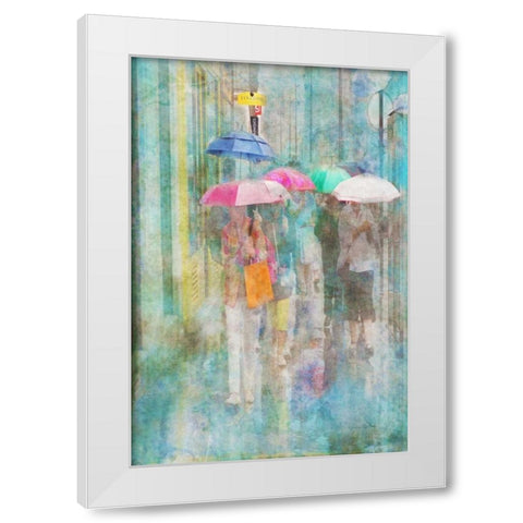 Rainy in Paris II White Modern Wood Framed Art Print by Murdock, Ramona