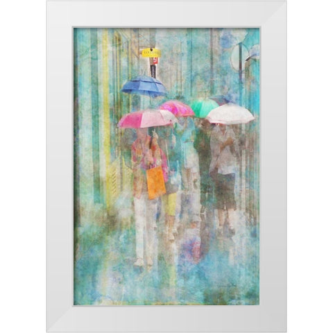 Rainy in Paris II White Modern Wood Framed Art Print by Murdock, Ramona