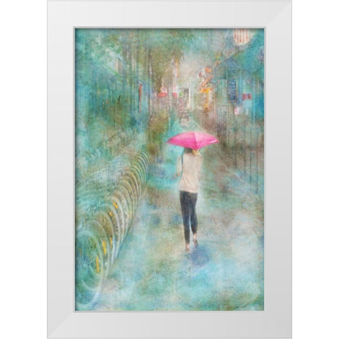 Rainy in Paris III White Modern Wood Framed Art Print by Murdock, Ramona